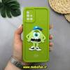 قاب گوشی Galaxy A51 سامسونگ طرح سیلیکونی Solid عروسکی برجسته محافظ لنزدار طرح مایک سبز فسفری کد 51441