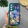قاب گوشی Galaxy A54 سامسونگ طرح سیلیکونی Solid عروسکی برجسته محافظ لنزدار طرح استیچ سبز کد 51449