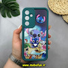 قاب گوشی Galaxy A55 سامسونگ طرح سیلیکونی Solid عروسکی برجسته محافظ لنزدار طرح استیچ سبز کد 51456