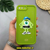 قاب گوشی iPhone 7 Plus - iPhone 8 Plus آیفون طرح سیلیکونی Solid عروسکی برجسته محافظ لنزدار طرح مایک سبز فسفری کد 51472
