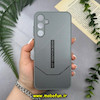 قاب گوشی Galaxy A25 سامسونگ مدل PVD طرح کربن ضد خش پشت گلس شیشه ای محافظ لنز دار خاکستری کد 51270