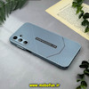 قاب گوشی Galaxy A25 سامسونگ مدل PVD طرح کربن ضد خش پشت گلس شیشه ای محافظ لنز دار آبی کد 51272