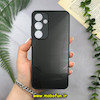 قاب گوشی Galaxy S24 FE سامسونگ مدل PVD طرح کربن ضد خش پشت گلس شیشه ای محافظ لنز دار مشکی کد 51328