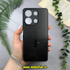 قاب گوشی Redmi Note 13 4G شیائومی مدل PVD طرح کربن ضد خش پشت گلس شیشه ای محافظ لنز دار مشکی کد 51310