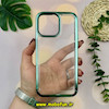 قاب گوشی iPhone 14 Pro Max آیفون طرح پشت طلق شیشه ای شفاف اورجینال سبز روشن کد 51230