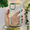 قاب گوشی iPhone 12 - iPhone 12 Pro آیفون طرح پشت طلق شیشه ای شفاف اورجینال سبز روشن کد 51224