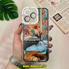 قاب گوشی iPhone 14 Pro Max آیفون ژله ای شفاف فانتزی طرح نقاشی هنری کد 51177