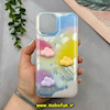 قاب گوشی iPhone 12 Pro Max آیفون اورجینال فانتزی برجسته سخت لیزری طرح ابر رنگارنگ کد 51206