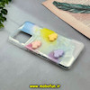 قاب گوشی Redmi Note 12 4G شیائومی اورجینال فانتزی برجسته سخت لیزری طرح ابر رنگارنگ کد 51217