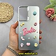 قاب گوشی Galaxy S21 FE سامسونگ So CooL اورجینال فانتزی عروسکی برجسته لوکس لنز کرومی طرح BARBIE نقره ای کد 51820