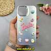 قاب گوشی iPhone 15 آیفون So CooL اورجینال فانتزی عروسکی برجسته لوکس لنز کرومی طرح BARBIE نقره ای کد 51808