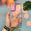 قاب گوشی Galaxy A13 4G - Galaxy A04S سامسونگ اورجینال LUCKY CASE طرح طلقی شیشه ای شفاف کپسولی دکمه کرومی بنفش کد 51888