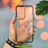 قاب گوشی Galaxy A24 سامسونگ اورجینال LUCKY CASE طرح طلقی شیشه ای شفاف کپسولی دکمه کرومی طلایی کد 51897
