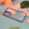 قاب گوشی Galaxy S23 FE سامسونگ اورجینال LUCKY CASE طرح طلقی شیشه ای شفاف کپسولی دکمه کرومی بنفش کد 51983