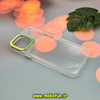 قاب گوشی iPhone 12 Pro Max آیفون اورجینال LUCKY CASE طرح طلقی شیشه ای شفاف کپسولی دکمه کرومی سبز کد 51924