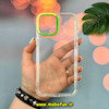 قاب گوشی iPhone 12 Pro Max آیفون اورجینال LUCKY CASE طرح طلقی شیشه ای شفاف کپسولی دکمه کرومی سبز کد 51924