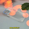 قاب گوشی iPhone 13 Pro Max آیفون اورجینال LUCKY CASE طرح طلقی شیشه ای شفاف کپسولی دکمه کرومی آبی کد 51937