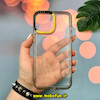قاب گوشی iPhone 13 Pro Max آیفون اورجینال LUCKY CASE طرح طلقی شیشه ای شفاف کپسولی دکمه کرومی طلایی کد 51939