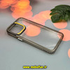 قاب گوشی iPhone 14 Pro Max آیفون اورجینال LUCKY CASE طرح طلقی شیشه ای شفاف کپسولی دکمه کرومی طلایی کد 51942