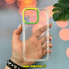 قاب گوشی iPhone 13 Pro آیفون اورجینال LUCKY CASE طرح طلقی شیشه ای شفاف کپسولی دکمه کرومی سبز کد 51934