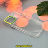 قاب گوشی iPhone 12 - iPhone 12 Pro آیفون اورجینال LUCKY CASE طرح طلقی شیشه ای شفاف کپسولی دکمه کرومی سبز کد 51920