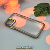 قاب گوشی iPhone 11 آیفون اورجینال LUCKY CASE طرح طلقی شیشه ای شفاف کپسولی دکمه کرومی طلایی کد 51918