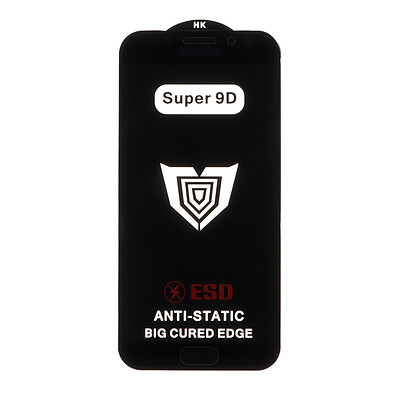 گلس گوشی شیشه ای فول کاور ESD ANTI STATIC HK دور تراش Full Cover Super 9D اورجینال برای Galaxy J7 Pro سامسونگ کد 43981