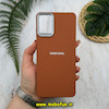 قاب گوشی Galaxy A06 سامسونگ لدر دیزاین SOFT Lether Design طرح چرم درجه یک لوگو برجسته عسلی کد 51992