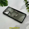 قاب گوشی Galaxy A12 - Galaxy M12 سامسونگ شیشه ای مگ سیف دار مگنتی اورجینال CLASSIC FIT لنز فلزی مشکی خاکستری کد 52044