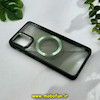 قاب گوشی Galaxy A12 - Galaxy M12 سامسونگ شیشه ای مگ سیف دار مگنتی اورجینال CLASSIC FIT لنز فلزی سبز کد 52047