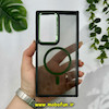 قاب گوشی Galaxy S24 Ultra سامسونگ شیشه ای مگ سیف دار مگنتی اورجینال CLASSIC FIT لنز فلزی سبز کد 52126