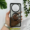 قاب گوشی Redmi A3 - Redmi A3X شیائومی شیشه ای مگ سیف دار مگنتی اورجینال CLASSIC FIT لنز فلزی مشکی کد 52087