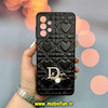 قاب گوشی Galaxy A13 4G سامسونگ پافر چرمی اورجینال Hard محافظ لنز دار طرح Dior مشکی کد 52295