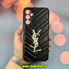 قاب گوشی Galaxy A15 سامسونگ پافر چرمی اورجینال Hard محافظ لنز دار طرح YSL مشکی کد 52304