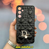 قاب گوشی Galaxy A25 سامسونگ پافر چرمی اورجینال Hard محافظ لنز دار طرح Dior مشکی کد 52313