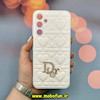 قاب گوشی Galaxy A25 سامسونگ پافر چرمی اورجینال Hard محافظ لنز دار طرح Dior سفید کد 52317