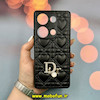 قاب گوشی Redmi Note 13 Pro 4G / Poco M6 Pro 4G شیائومی پافر چرمی اورجینال Hard محافظ لنز دار طرح Dior مشکی کد 52367