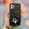 قاب گوشی iPhone 12 آیفون پافر چرمی اورجینال Hard محافظ لنز دار طرح Dior مشکی کد 52331