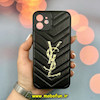 قاب گوشی iPhone 12 آیفون پافر چرمی اورجینال Hard محافظ لنز دار طرح YSL مشکی کد 52333