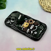 قاب گوشی iPhone 13 آیفون ژله ای سولید SOLID منحنی سه بعدی برجسته براق عروسکی COFFEE SWEET محافظ لنز دار مشکی کد 52580