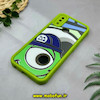 قاب گوشی Galaxy A10S سامسونگ طرح سیلیکونی Solid آینه ای محافظ لنزدار طرح کارخانه هیولاها سبز فسفری کد 44399
