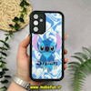 قاب گوشی Galaxy A15 سامسونگ طرح سیلیکونی Solid آینه ای محافظ لنزدار طرح استیج STITCH مشکی کد 44415