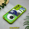 قاب گوشی Galaxy A35 سامسونگ طرح سیلیکونی Solid آینه ای محافظ لنزدار طرح کارخانه هیولاها سبز فسفری کد 44439