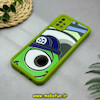 قاب گوشی Galaxy A51 سامسونگ طرح سیلیکونی Solid آینه ای محافظ لنزدار طرح کارخانه هیولاها سبز فسفری کد 44447