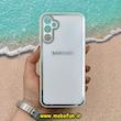 قاب گوشی Galaxy A24 سامسونگ آینه ای PVD دور سیلیکونی طرح اکلیلی شاین لاکچری محافظ لنز دار سفید کد 52800
