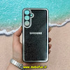 قاب گوشی Galaxy A35 سامسونگ آینه ای PVD دور سیلیکونی طرح اکلیلی شاین لاکچری محافظ لنز دار مشکی کد 52805