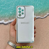 قاب گوشی Galaxy A53 سامسونگ آینه ای PVD دور سیلیکونی طرح اکلیلی شاین لاکچری محافظ لنز دار سفید کد 52811