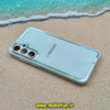 قاب گوشی Galaxy A55 سامسونگ آینه ای PVD دور سیلیکونی طرح اکلیلی شاین لاکچری محافظ لنز دار سفید کد 52815