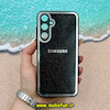 قاب گوشی Galaxy S23 FE سامسونگ آینه ای PVD دور سیلیکونی طرح اکلیلی شاین لاکچری محافظ لنز دار مشکی کد 52840