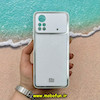 قاب گوشی Poco X4 Pro 4G شیائومی آینه ای PVD دور سیلیکونی طرح اکلیلی شاین لاکچری محافظ لنز دار سفید کد 52829